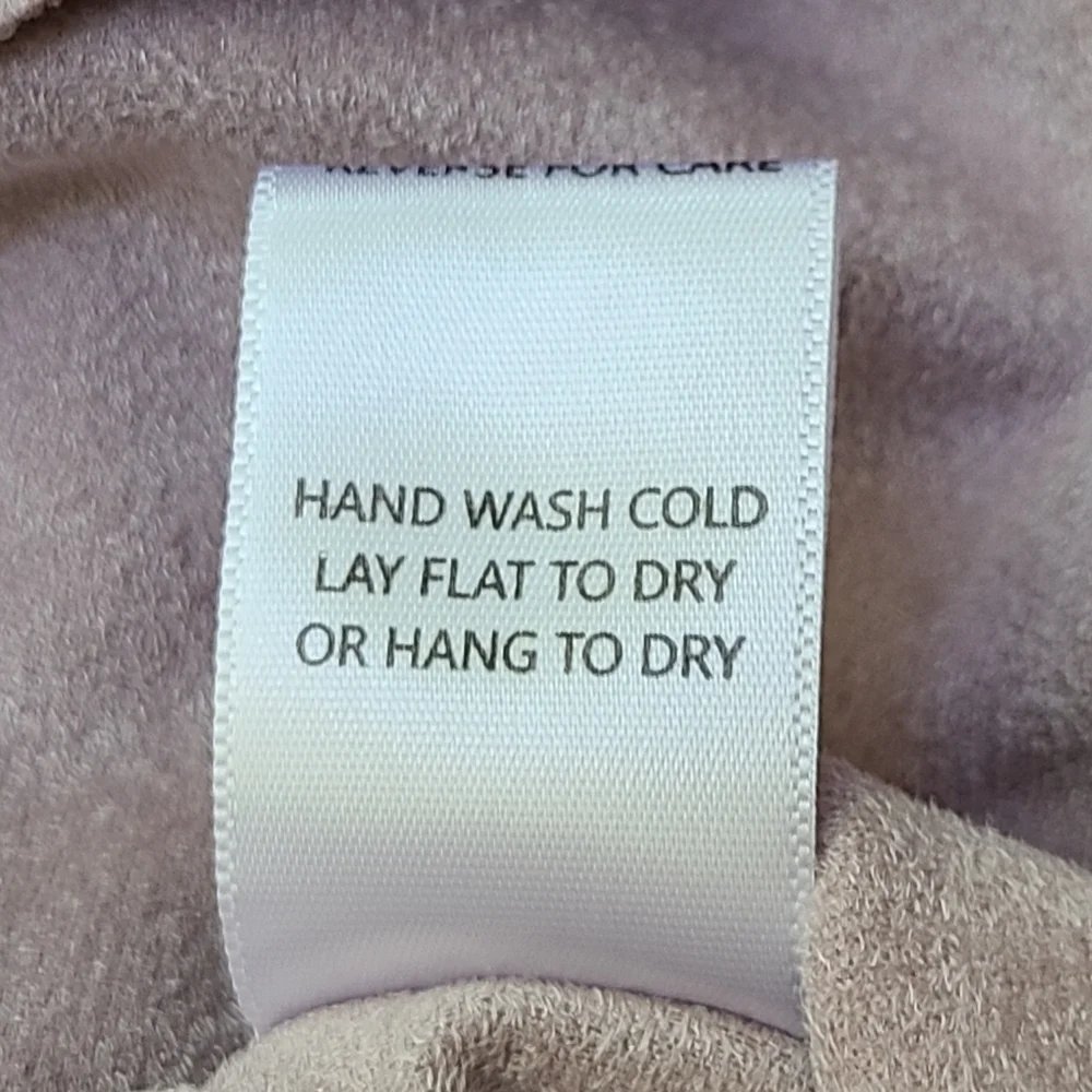 Joh Faux Suade Soft Light Pink Mauve Dress, Size Large